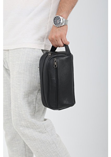 Hakiki Deri Lüks Model Büyük Boy Günlük Erkek El Çantası Tıraş Çantası Portföy&clutch Bakım Çantası