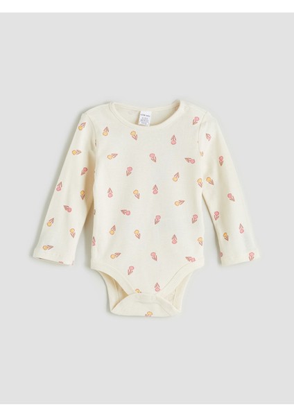 Yeni Sezon Baskılı Kız Bebek Çıtçıtlı Bodysuit 2'li fırsatları