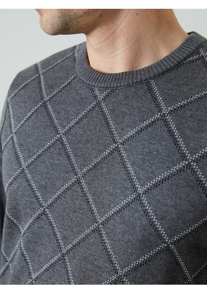 Yeni Sezon Bisiklet Yaka Uzun Kollu Desenli Erkek Triko Kazak modelleri