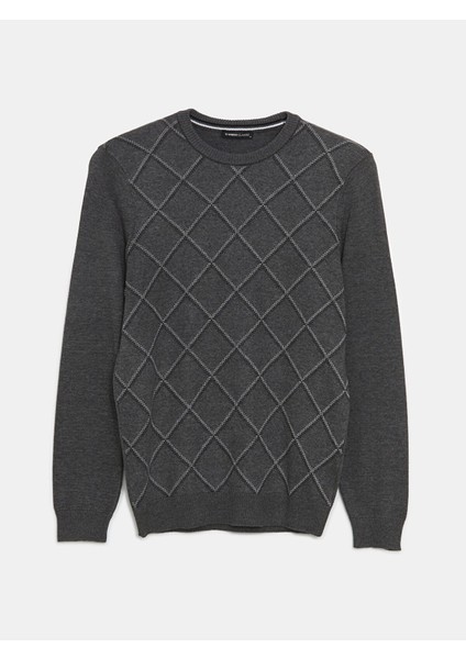 Yeni Sezon Bisiklet Yaka Uzun Kollu Desenli Erkek Triko Kazak indirimleri