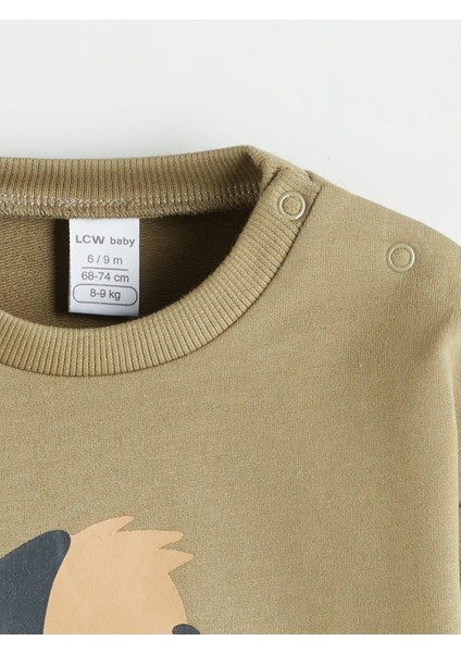 Yeni Sezon Baskılı Erkek Bebek Sweatshirt ve Eşofman Alt 2'li fırsatları