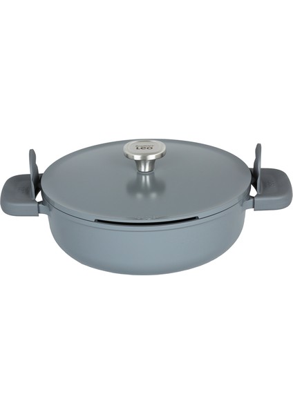 Leo Phantom Smoked Grey Alüminyum Sote Tavası 28 cm