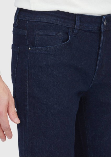 Lacivert Düz Slim Fit Denim Pamuk Karışımlı Pantolon modelleri