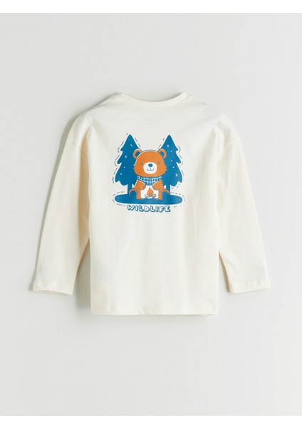 Yeni Sezon Bisiklet Yaka Baskılı Erkek Çocuk Tişört