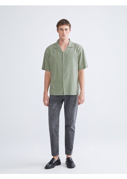 Yeni Sezon Regular Fit Resort Yaka Kısa Kollu Erkek Gömlek fiyatları