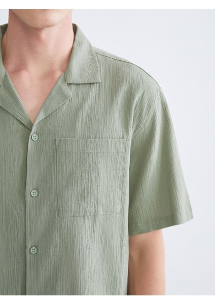 Yeni Sezon Regular Fit Resort Yaka Kısa Kollu Erkek Gömlek modelleri