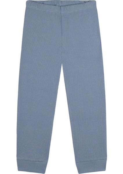 Mavi Cuddle Weather Uzun Kollu Unisex Çocuk Pijama Takımı modelleri