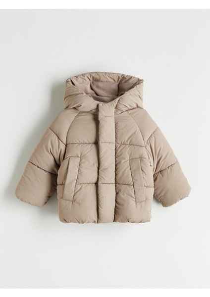 Yeni Sezon Kapüşonlu Erkek Bebek Şişme Mont