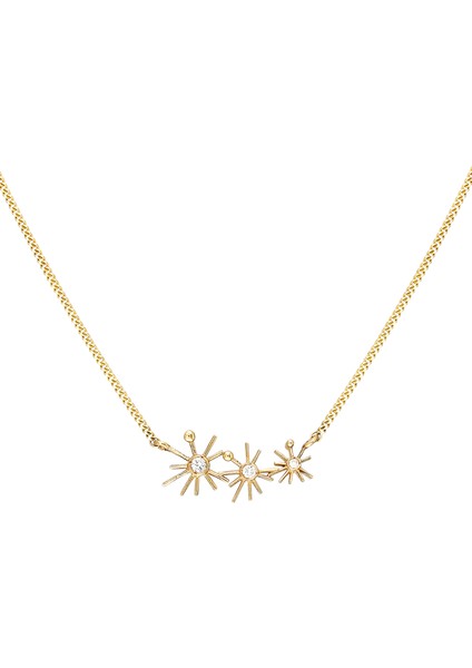 Buenos Dias Micro Triple Sun Kadın Altın Kolye