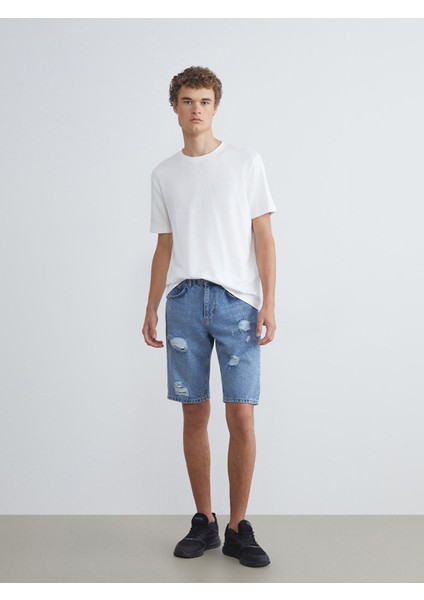 Yeni Sezon Standart Kalıp Erkek Jean Şort fiyatları