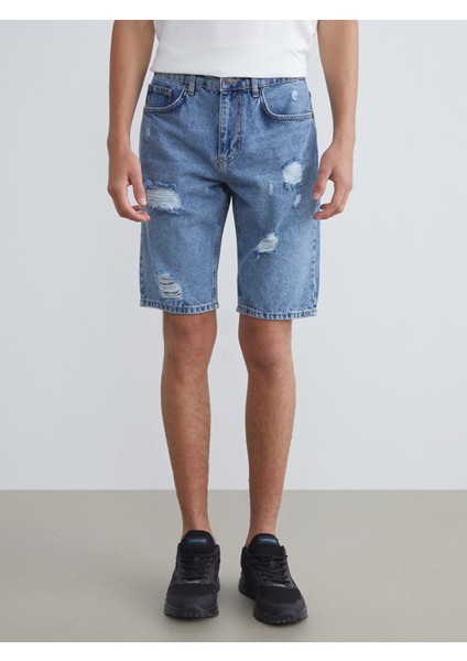 Yeni Sezon Standart Kalıp Erkek Jean Şort modelleri