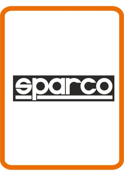 " Sparco " Oto Sticker Motor Sticker 15X4 cm Beyaz