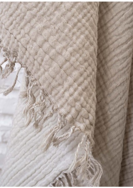 Cocoon Bej / Krem %100 Pamuk Koltuk Şalı 130 x 170 cm indirimleri