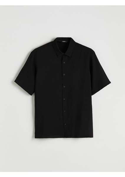 Yeni Sezon Regular Fit Kısa Kollu Viskon Erkek Gömlek indirimleri