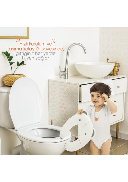 Beyaz Katlanabilir Çocuk Tuvaleti