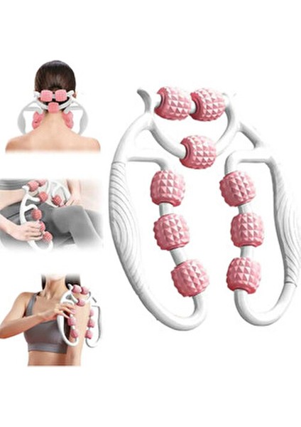 9 Tekerli Kas Gevşetici Sıkılaştırıcı Masaj Aleti Ayarlanabilir Lenf Drenaj Rulosu Bacak Kol Selülit fırsatları