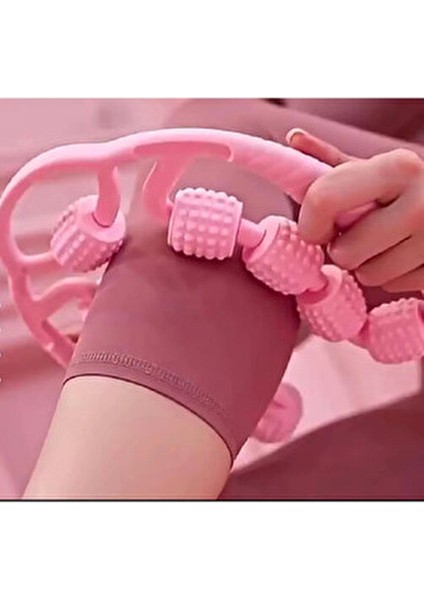 9 Tekerli Kas Gevşetici Sıkılaştırıcı Masaj Aleti Ayarlanabilir Lenf Drenaj Rulosu Bacak Kol Selülit