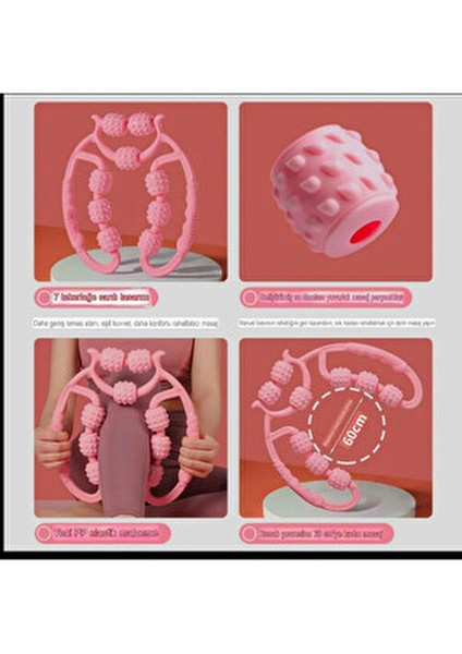 9 Tekerli Kas Gevşetici Sıkılaştırıcı Masaj Aleti Ayarlanabilir Lenf Drenaj Rulosu Bacak Kol Selülit