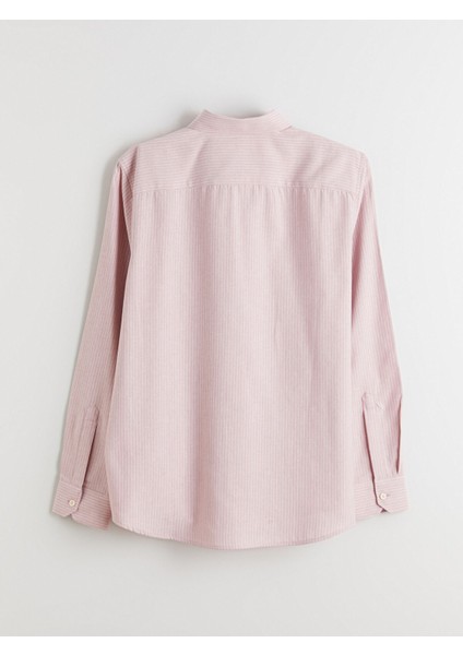 Yeni Sezon Regular Fit Uzun Kollu Çizgili Poplin Erkek Gömlek fiyatları