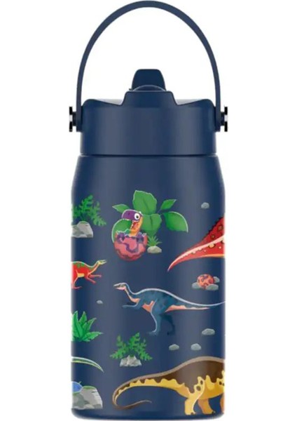 Lil'straw Dino Roar Lacivert Çelik Çocuk Su Termosu 420 ml fiyatları