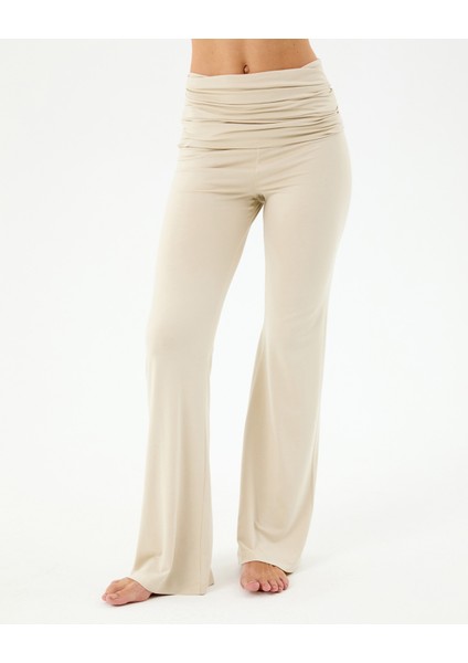 Krema Katlanır Bel Lounge Pantolon