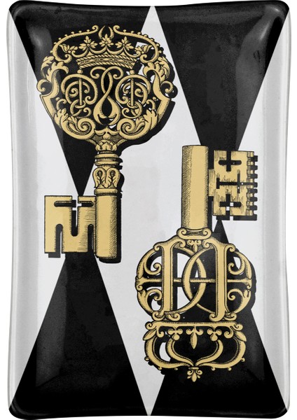 Rectangular Chiavi Porselen Kül Tablası