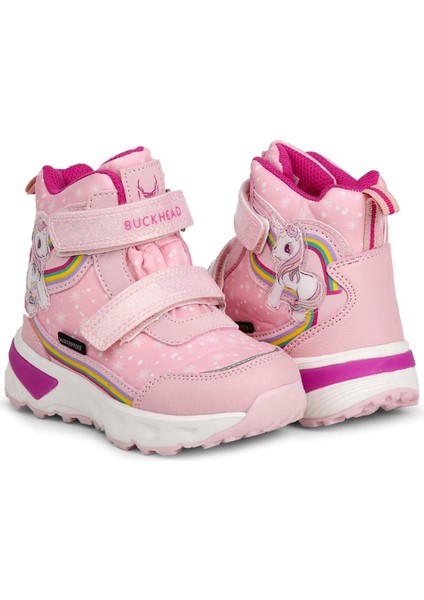 Unicornie BUCK3033-BH009 Işıklı Su Geçirmez Çocuk Botu - Pembe fırsatları