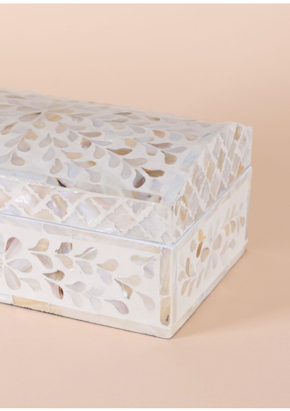 Sedef Seramik Dikdörtgen Dekoratif Kutu 25 x 15 cm