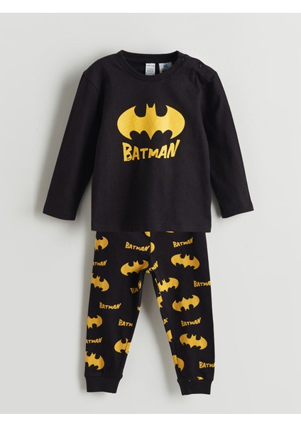 Yeni Sezon Batman Baskılı Erkek Bebek Pijama Takımı