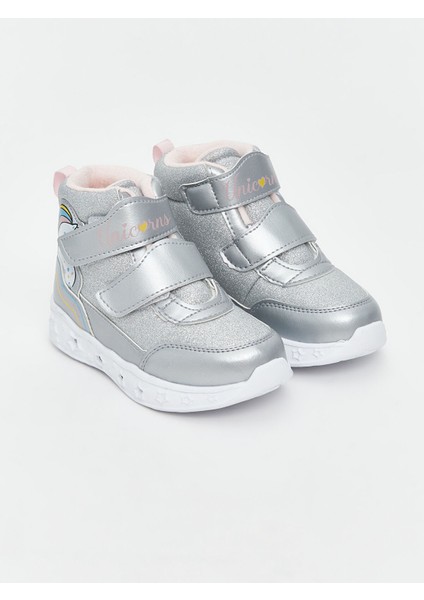 Yeni Sezon Bağcıklı ve Cırt Cırtlı Tabanı Işıklı Kız Bebek Bot