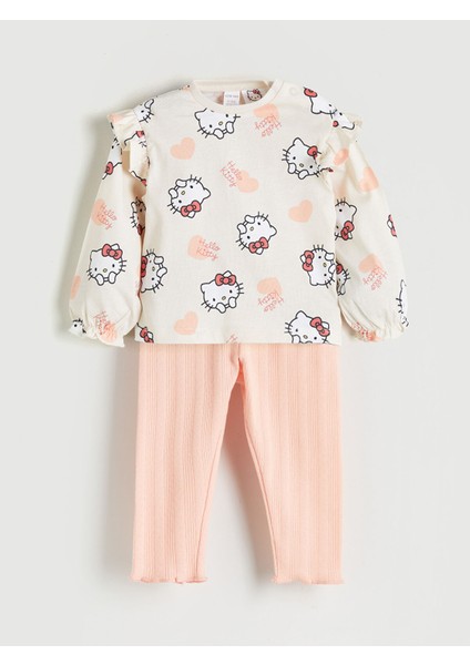 Yeni Sezon Hello Kitty Baskılı Kız Bebek Bluz ve Pantolon 2'li fiyatları