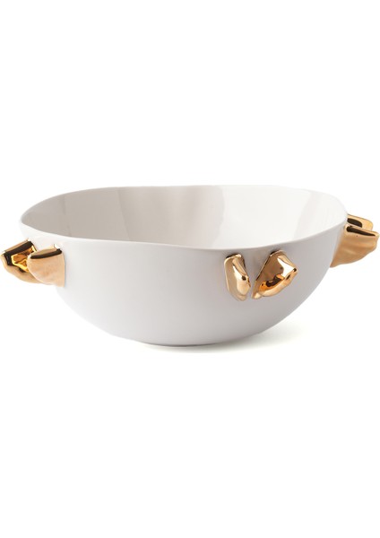 Volans Transparan Krem Porselen Kase 18 cm
