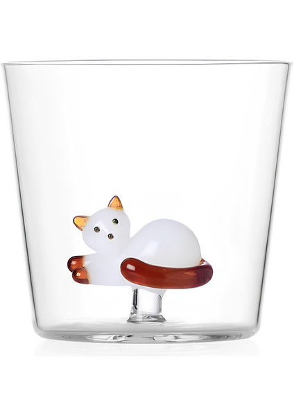 Kedi Figürlü No:1 Cam Su Bardağı