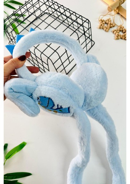 Dino Detaylı Pelüş Kız Çocuk kulaklık - Bebe Mavi modelleri