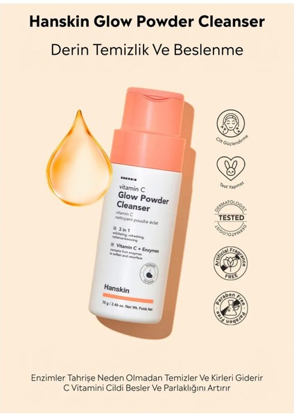 Vitamin C Glow Powder Cleanser C Vitaminli Aydınlatıcı Yüz Temizleyici Toz 70 gr modelleri