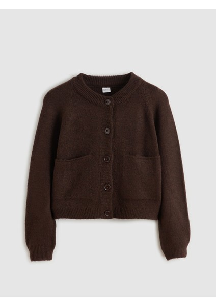 Yeni Sezon Bisiklet Yaka Kız Çocuk Triko Hırka