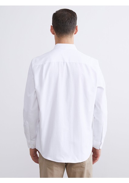 Yeni Sezon Regular Fit Uzun Kollu Armürlü Erkek Gömlek fırsatları