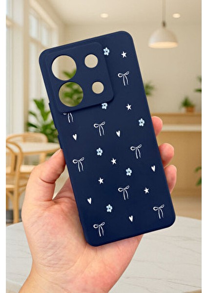 Xiaomi Redmi Note 13 Pro 5g Mini Fiyonk Desenli Silikon Darbe Emici Klasik Korumalı Rubber KILIF277