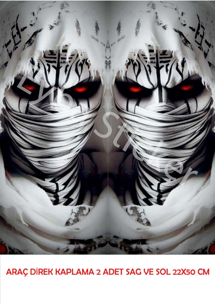 Araç Kapı Direk Kaplama Folyosu Asasian Desenli Drk9 (Sağ Sol Takım) (2 Adet) - 22X50 cm fiyatları