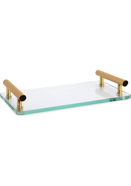 Cam Altın Rengi Banyo Tepsisi 54X170X330 mm