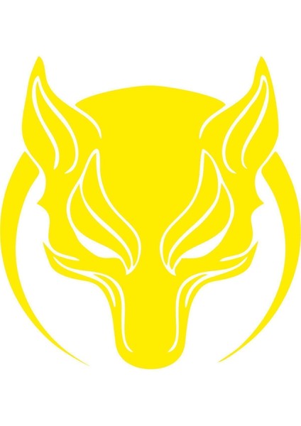 Kurt Hilal Türk Yazılı Oto Sticker Sarı