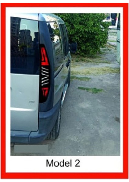 Stop Farı LED Görünümlü Folyo Sticker Kaplama Doblo 1 Çizim-Birebir Uyumlu