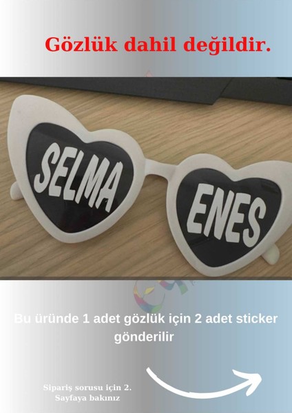 Gözlük Camı Için Sticker Gelin Damat Gözlüğü Için Gözlük Sticker Gözlük Dahil Değildir