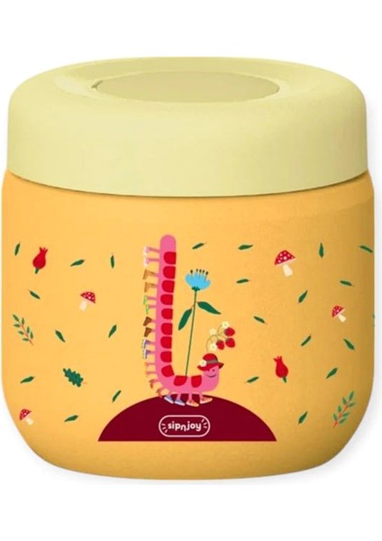 Twisty Joy Sarı Çelik Çocuk Termos Yemek Kabı
