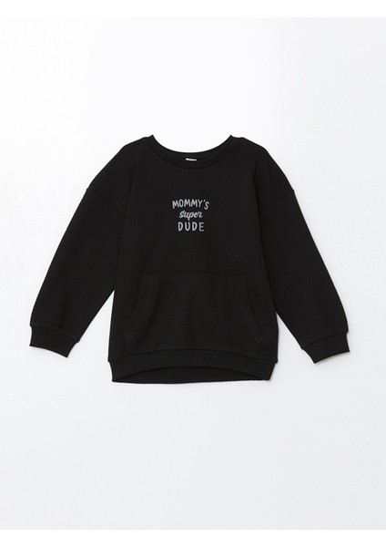 Yeni Sezon Kapüşonlu Uzun Kollu Basic Erkek Bebek Sweatshirt ve Eşofman Alt 2'li Takım fırsatları