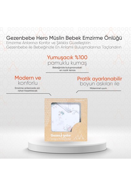 Hero Bunny Müslin Bebek Emzirme Önlüğü fiyatları
