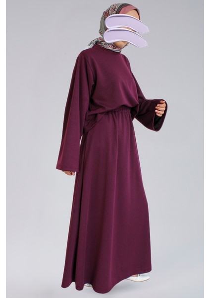 Mevsimlik Ecrin Kumaş Geniş Kol Crop & Çan Etek Kadın Takım modelleri