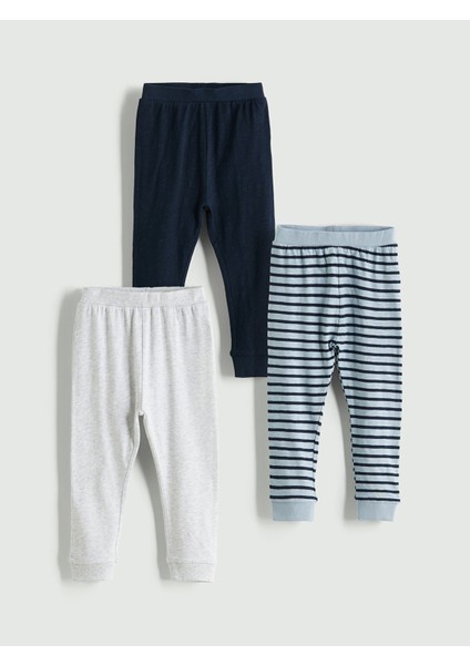 Yeni Sezon Beli Lastikli Erkek Bebek Jogger Eşofman Alt 3'lü