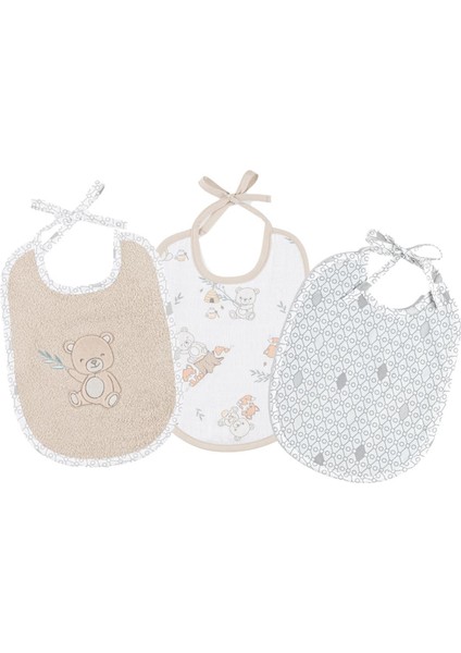 Hero Teddy 3'lü Unisex Bebek Mama Önlüğü Seti