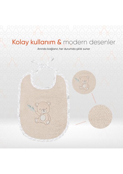 Hero Teddy 3'lü Unisex Bebek Mama Önlüğü Seti indirimleri